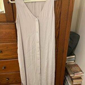 Mod Ref Light Gray Button-Down Dress